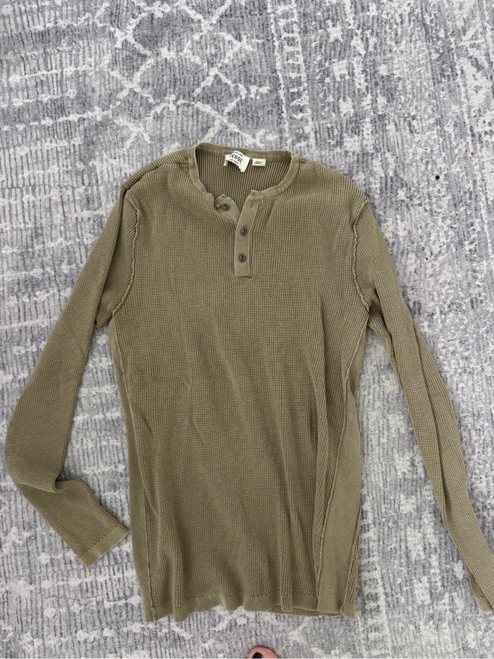 edge Olive Thermal Henley Long-Sleeve Shirt